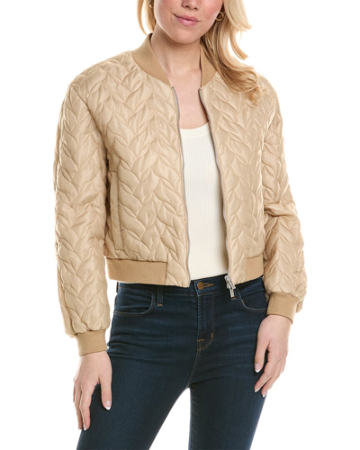 Peserico Quilted Crop Jacket In Beige