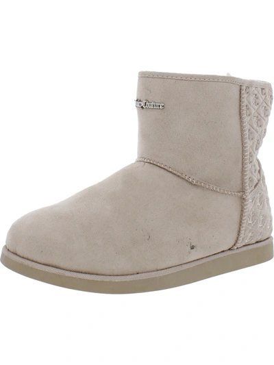 Juicy Couture Kave Womens Pull On Cold Weather Shearling Boots In Multi