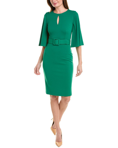 Joseph Ribkoff Keyhole Sheath Dress In Green