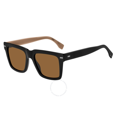 Hugo Boss Boss 1442/s 70 Sdk Square Sunglasses In Brown