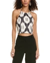 Alice And Olivia Ash Ikat-pattern Halterneck Tank Top In Multi