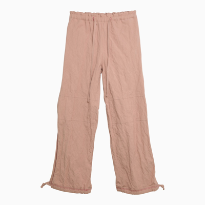 Acne Studios Wide Cotton Trousers In Pink