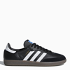 Adidas Originals Low-top Rubber Sole Sneakers With Contrast Stripes In Black