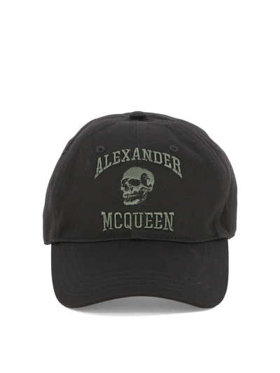 Alexander Mcqueen Alexander Mc Queen Varsity Skull Cap In Black