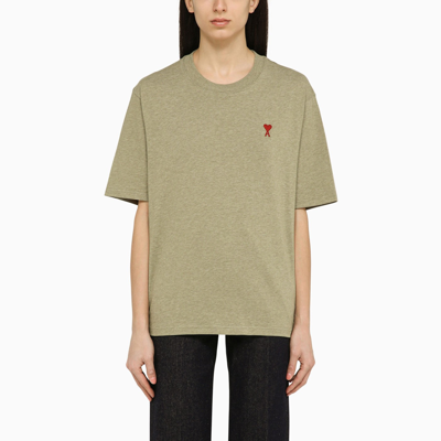 AMI ALEXANDRE MATTIUSSI AMI PARIS SAGE GREEN AMI DE COEUR T SHIRT