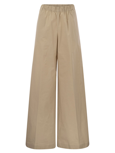 Antonelli Firenze Steven Stretch Cotton Loose Fitting Trousers In Neutral