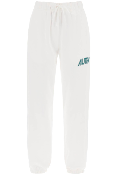 Autry Joggers With Logo Print In Bianco