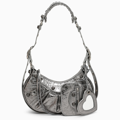 Balenciaga Silver Le Cagole Xs Mini Bag In Metal