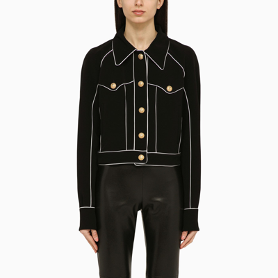 BALMAIN BALMAIN BLACK VISCOSE WESTERN JACKET