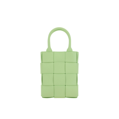 Bottega Veneta Cassete Mini Handbag In Green