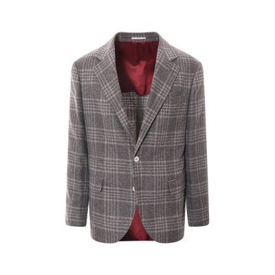 Brunello Cucinelli Blazer Jacket In Gray