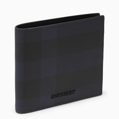 Burberry | Check Pattern Navy Blue Wallet