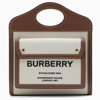 BURBERRY BURBERRY POCKET TOTE BAG IN CANVAS AND LEATHER