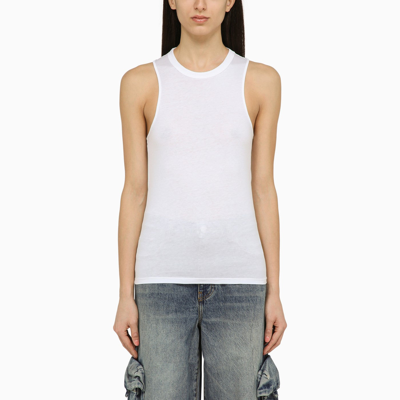 Calvin Klein White Tank Top With Braided Back
