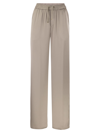 Herno Casual Satin Trousers In Beige