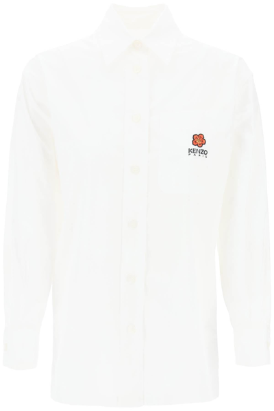 Kenzo Shirt With Boke Flower Logo In White