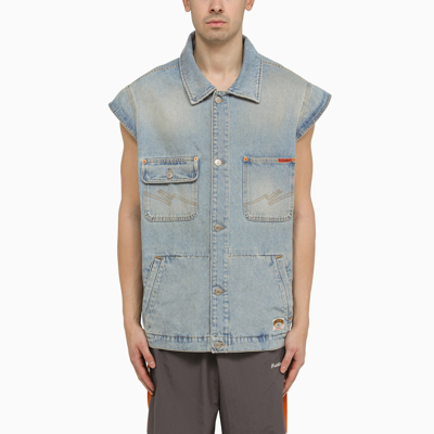 MARTINE ROSE MARTINE ROSE MULTI POCKET DENIM WAISTCOAT