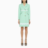 PATOU PATOU SINGLE BREASTED MINT GREEN COTTON COAT