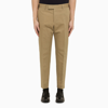 PT TORINO PT TORINO ROPE COLOURED SLIM TROUSERS IN COTTON AND LINEN