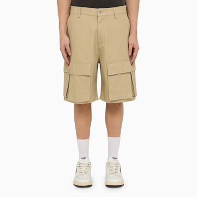 Represent Baggy Cotton Cargo Shorts Clothing In Beige