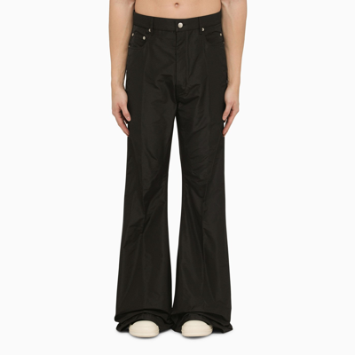 Rick Owens Black Cotton Flared Trousers