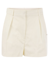 Sportmax Tailored Pleated Shorts Belt Loops In White