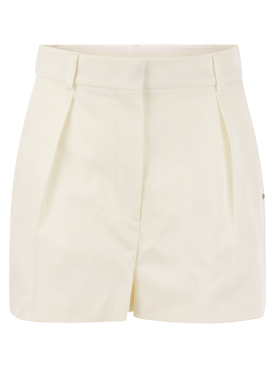 Sportmax Unico Washed Shorts In Latte