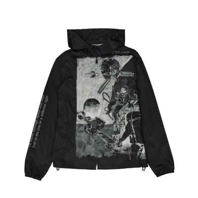 Valentino Windbreaker Jacket In Black