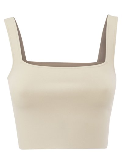 Weekend Max Mara Tresa - Viscose Yarn Tank Top In Ivory