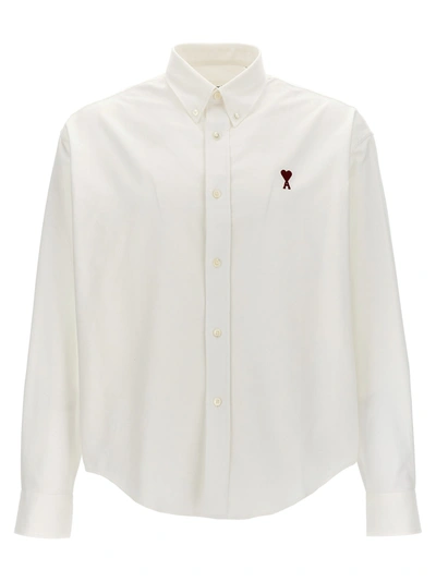 Ami Alexandre Mattiussi White Ami De Coeur Organic-cotton Shirt
