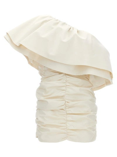 ROTATE BIRGER CHRISTENSEN BRIDAL CAPSULE RUFFLE DRESS DRESSES WHITE