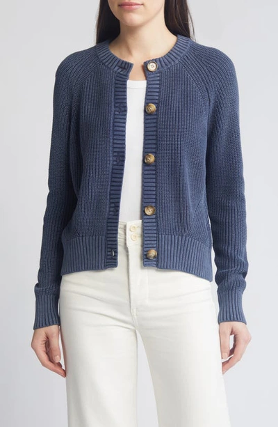 Faherty Sunwashed Fisherman Cardigan In Mood Indigo