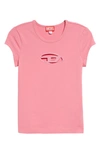 Diesel Cut-out Logo Stretch-cotton T-shirt In Tobedefined