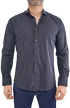 Maceoo Einstein Stretch Core Button-up Shirt In Black