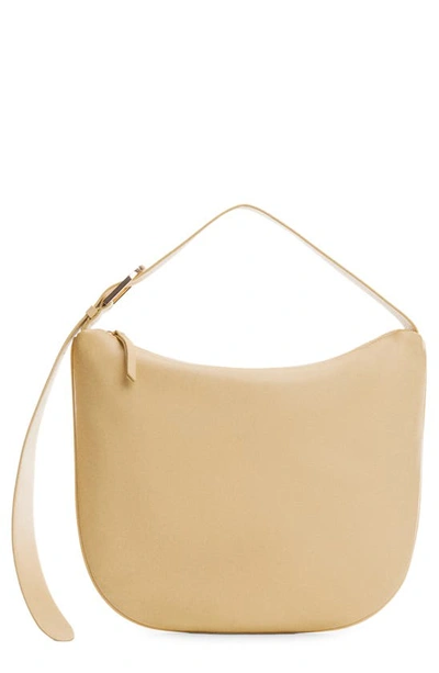 Mango Women's Leather Shoulder Bag In Vanilla