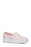 Keds X Magnolia Bakery Triple Deck Slip-on Sneaker In Pink Canvas