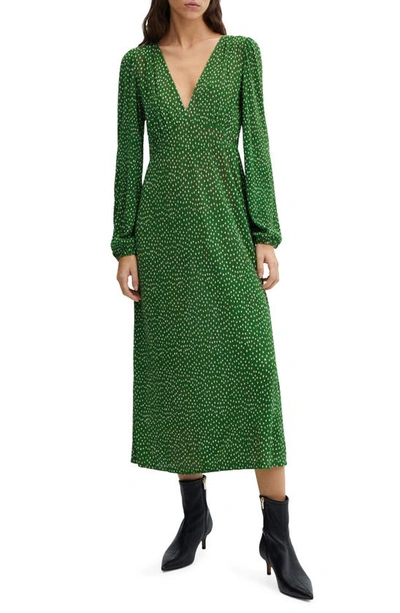 party dress long sleeve Beautiful V-neckline Long Puffy Sleeves Gradient Party Dress, Long Shi