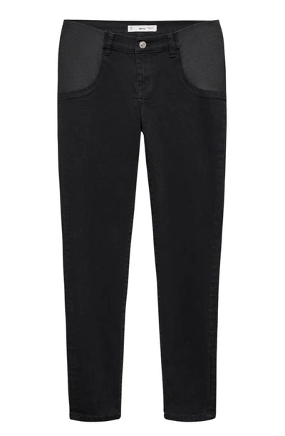 Mango Skinny Jean In Black In Black Denim