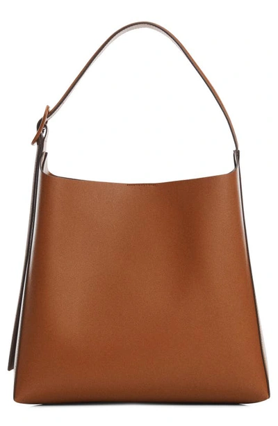 Mango Shopper Bag With Buckle Leather