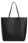 MANGO MANGO FAUX LEATHER SHOPPER TOTE