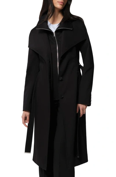 Soia & Kyo Modular Utility Trench Coat In Black