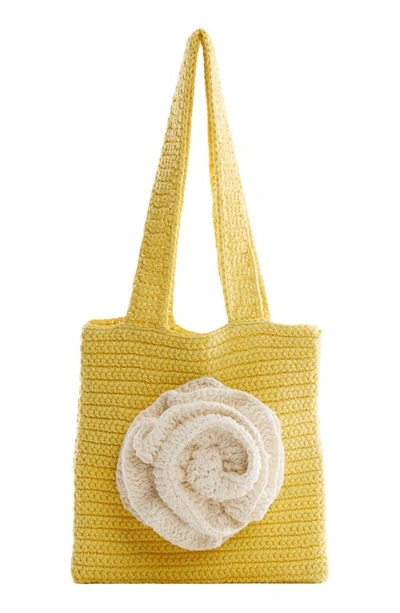 Mango Crochet Flower Bag Yellow