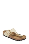 Birkenstock Gizeh Big Buckle Slide Sandal In Ecru