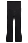 Mango Over The Bump Flare Leg Maternity Jeans In Black Denim