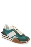 Tom Ford Men's James Fabric And Suede Low-top Sneakers In Pine Green