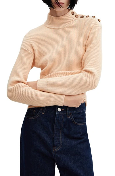 Mango Women's Shoulder Buttons Sweater In Beige