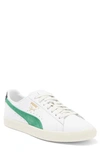 Puma Clyde Sneaker In White Archive Green