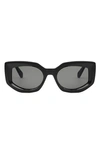 Celine Bold 3 Dots Acetate Butterfly Sunglasses In Shiny Black / Smoke