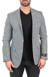 Maceoo Descartes Houndstooth Sport Coat In Black