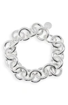 Lie Studio The Marianne Chain Bracelet In Silver Plating